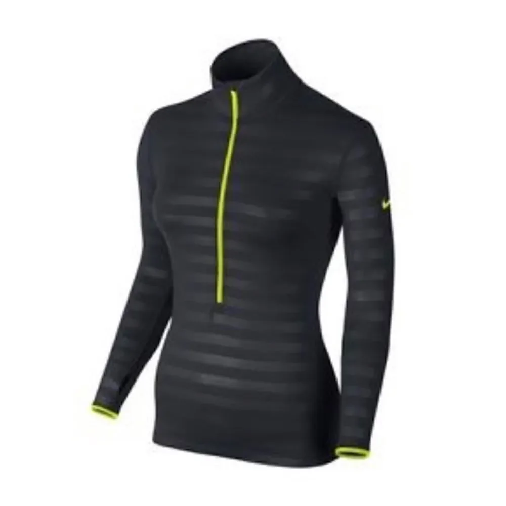 Nike Woman Pro Hyperwarm Half Zip Drifit Pullover Sozr M